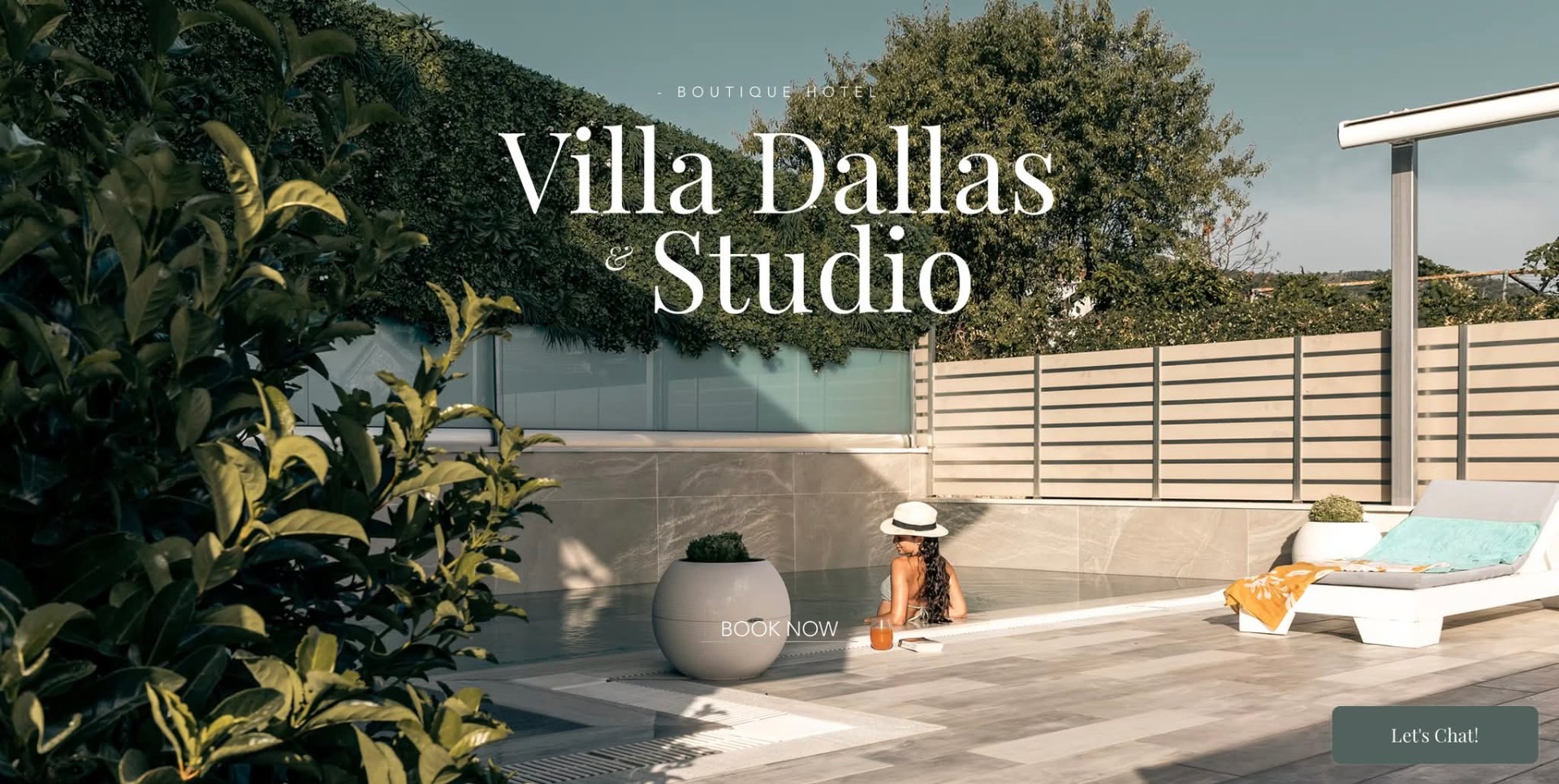 Villa Dallas Studios exterior and pool area in Sivota, Greece