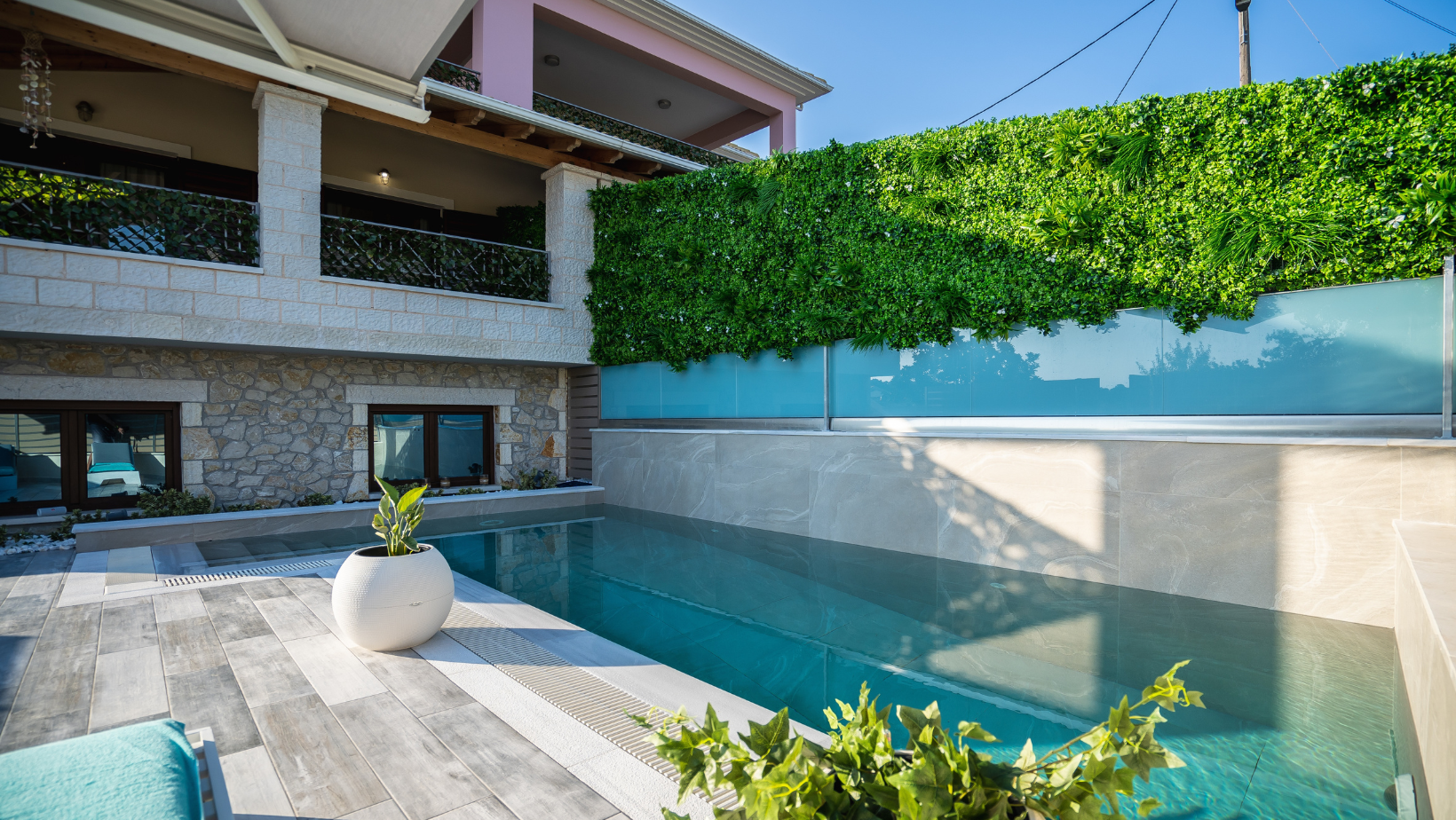 Private pool area at Villa Dallas in Sivota, Greece